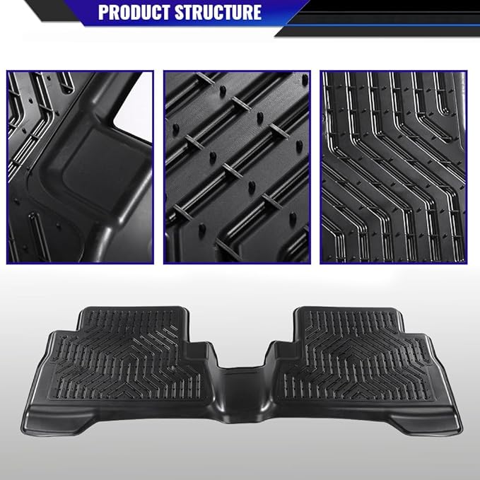 DOTCOM TPE Floor Mats Compatible with Ford Escape 2013-2019/Ford C-Max 2013-2018 Floor Liners, All Weather Protection 1st & 2nd Row Truck Mats Cargo Liner Accessories,alfombras para carro 3PCS