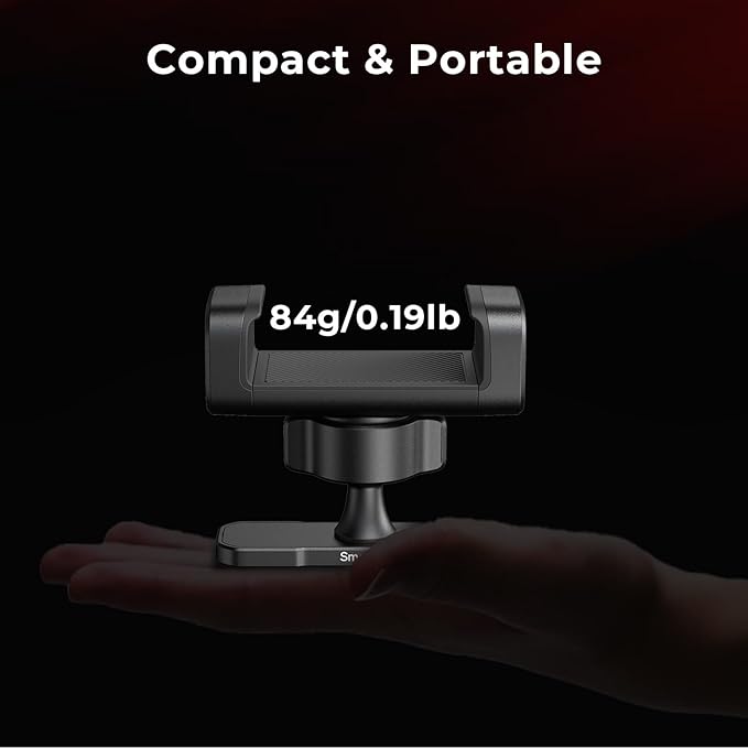 SMALLRIG Magnetic Phone Holder for Gym, Alloy Base with 360° Ball Head, Universal Phone Clamp Mount Suitable for iPhone 17/16/15/14/13/12 Series & Android Phones, Attach to Metal Surfaces-5582