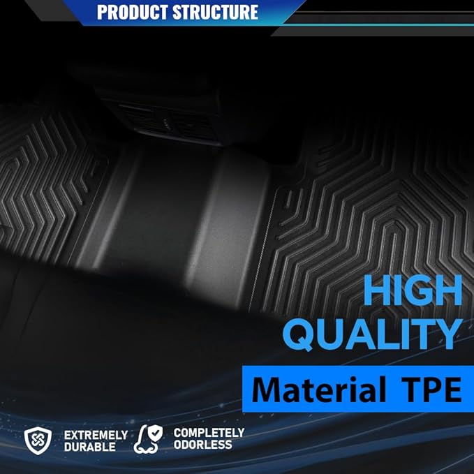 DOTCOM TPE Floor Mats Fit 2016-2021 Honda Insight/Civic Coupe/Civic Sedan Floor Liners,All Weather Full Cover Protection 1st & 2nd Row Truck Mats Cargo Liner Accessories,alfombras para carro 3PCS