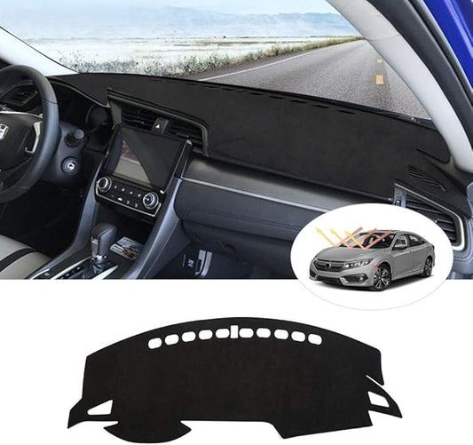 Autorder Dashboard Cover Mat for 2016-2021 Honda Civic Coupe Sedan/Hatchback Accessories Dash Cover Suede Dash Mat Sunshade Glare UV Rays Protector (Not Fit 2022 Civic)