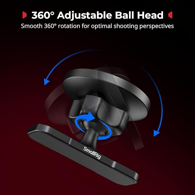 SMALLRIG Magnetic Phone Mount Gym for iPhone 17/16/15/14/13 Series, Adjustable Phone Holder Gym for Huawei, for Samsung, for Xiaomi, Double-Sided Magnetic Design - 5460