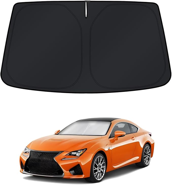 KUST Windshield Sun Shade for Lexus RC Coupe 2015-2020 2021 2022 2023 2024 2025 Window Accessories Sunshade Sun Visor Protector Foldable Block UV Rays