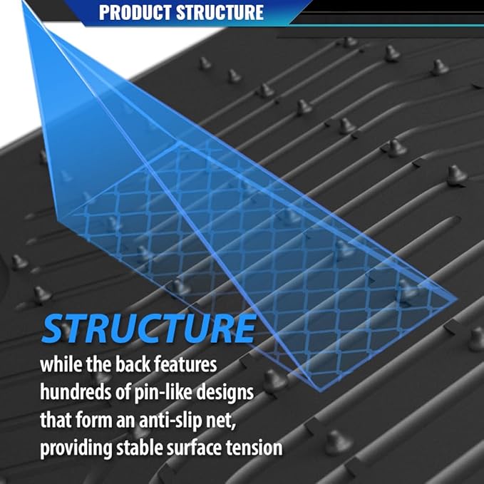 DOTCOM TPE Floor Mats Compatible with Honda Civic 2022-2025/Acura Integra 2023-2025, for Rear Seats W/O USB Ports, All Weather Full Cover Protection 1st & 2nd Row,alfombras para carro 3PCS