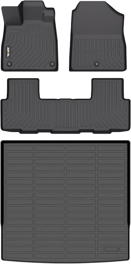 AIPOIL® Floor Mats & Cargo Liner Set for 2026 Honda Passport All Weather Protection TPE Anti-Slip Automotive Full Set Custom Car Mats Accessories - Black