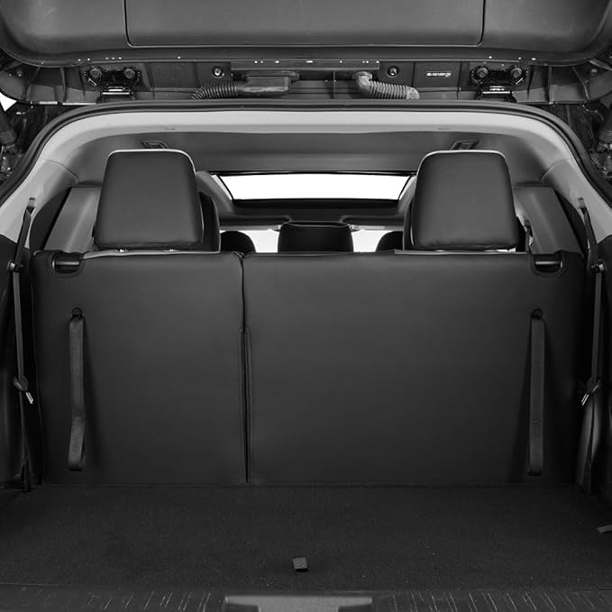 EKR Grand Highlander Seat Covers Full Set,Automotive Seat Covers for Toyota Grand Highlander 2024 2025 2026,2nd Row Captain Chairs-Faux Leather(Black/Gray)