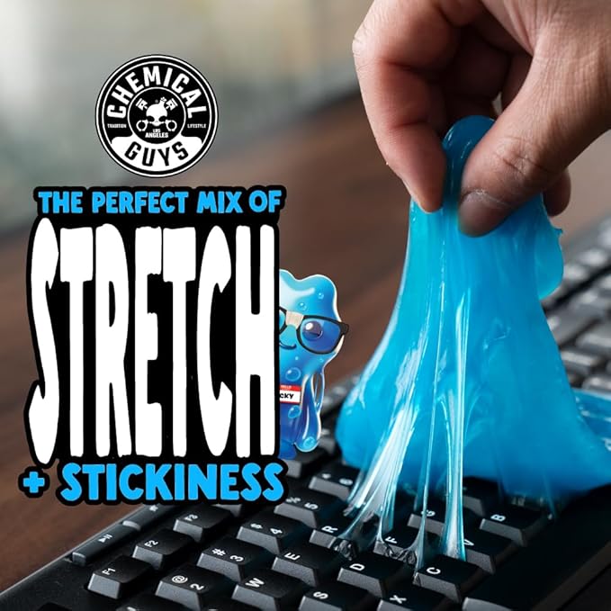 Chemical Guys Sticky Icky Car Cleaning Gel, Green Apple & Sweet Strawberry Scent - Detailing Kit, Car Dust Crevice Cleaner, Slime Auto Air Vent, Cleaning Putty for Keyboard Cleaner (4 Pack) - CJK1004