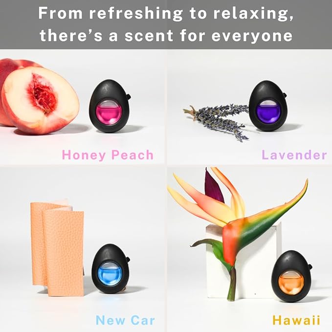 Air Jungles Car Air Freshener Vent Clip 4 Count, 4 ml Each, Long-Lasting Car Odor Eliminator, Up to 120 Days Freshness for Auto, Truck, Home