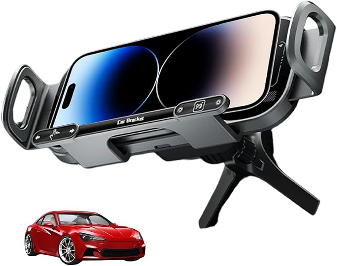 Wireless Charging Rotating Car Mount, Auto Rotating Phone Holder Grey, 15W Fast Charging Phone Car Mount Touch Control Wireless Chargers