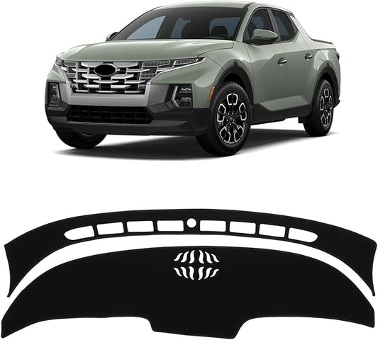 KUST Car Dash Cover for Hyundai Santa Cruz 2022 2023 2024 (Not fit for 12.3 inch Navigation Screen) Polyester Dashboard Cover Non-Slip Interior Accessories for Hyundai Santa Cruz Black