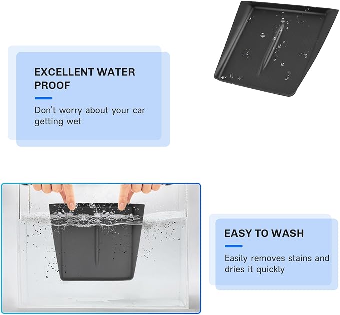 SXCY for 2025 Tesla Model Y Accessories 2025 Model Y Wireless Charging Protective Mats 2025 Model Y Accessories Center Console Inserts Liner Anti-Slip Anti-Dust Waterproof Mats [Not for 21-24 Model Y]