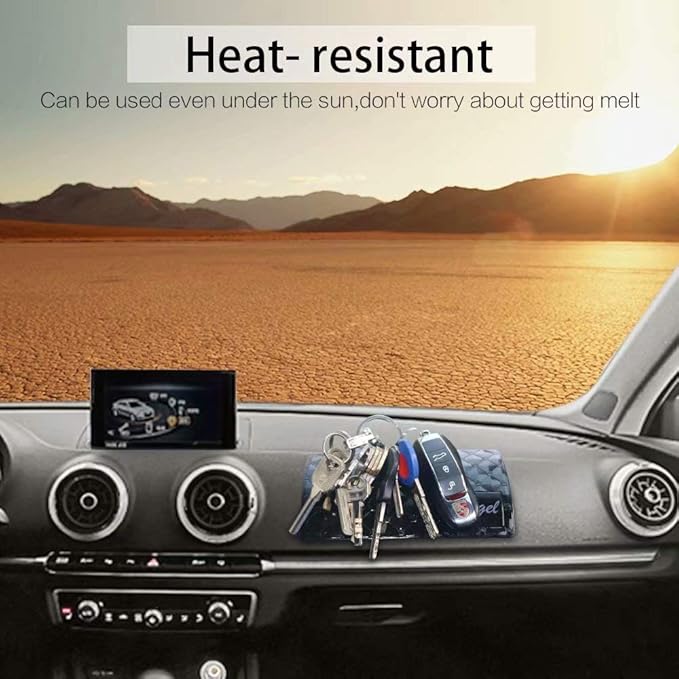 Sticky Dash Pad (4 Pack), Removable and Traceless Car Dashboard Mat with Heat Resistant, Sticky Non-Slip Dashboard Gel Pad for Cell Phone, Sunglasses, Keys, Coins and More (Size: 5.9" x 3.5")