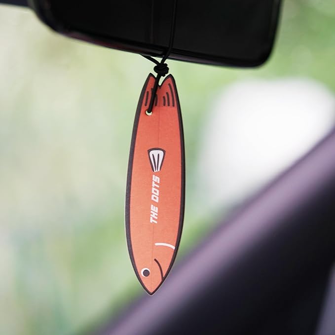 THEDOTS 15 Pack Oriental Gourmet Surfboard Hanging Car Air Fresheners, Detachable Message Cards with Surfing Art, Long-lasting Scent for Car & Home