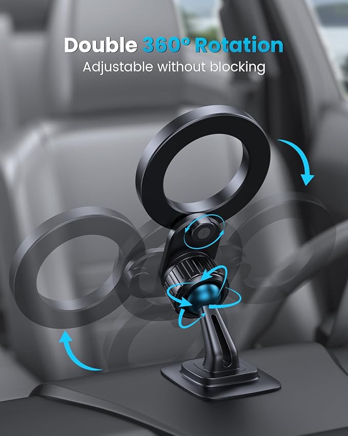 APPS2Car 2-Pack Compatible for Magsafe Phone Holder for Car - Designed for iPhone 17/16/15/14/13/12 Official Magsafe Case