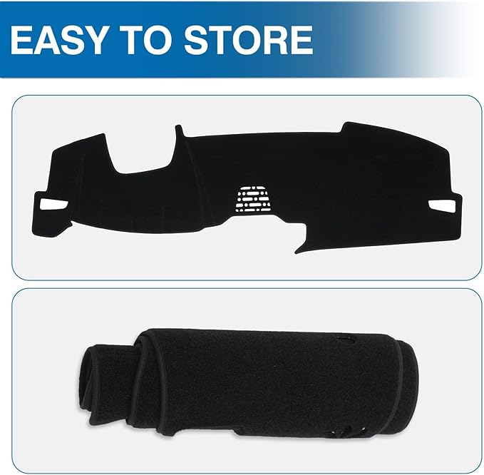 KUST Car Dash Cover for Honda Accord 2023-2026 Dash Carpet Polyester Dashboard Cover Non-Slip Dash Protector Interior Accessories for Accord Custom Fit Dash Mat Sunshade Windshield No Glare Black