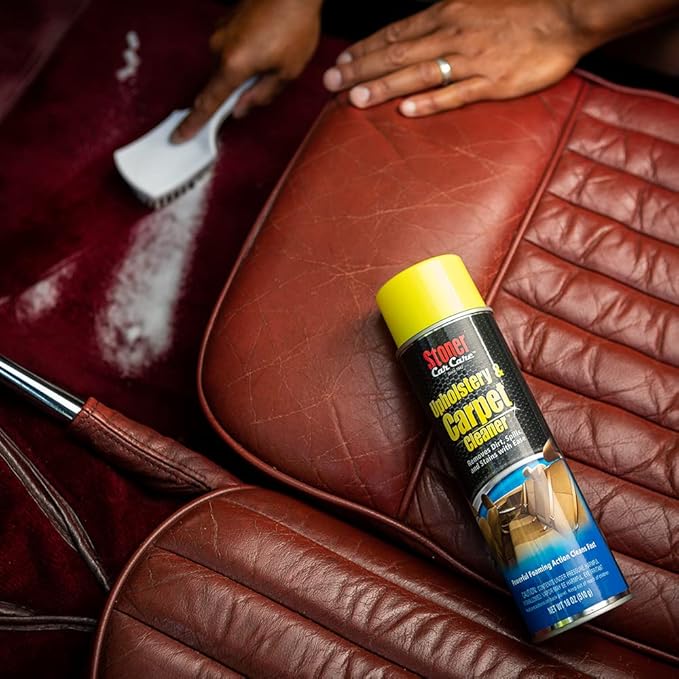 Stoner Car Care 91144-12PK Upholstery & Carpet Cleaner — Powerful Foaming Action Lifts Tough Stains from Seats, Floor Mats, Upholstery, Fabric, and More — 18 oz (Pack of 12)