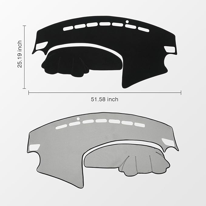 KUST Car Dash Cover for 2010 2011 2012 2013 Mazda3 Non-Slip Dashboard Cover Polyester Center Console Dash Cover Interior Accessories for Mazda3 Custom Fit Dash Mat Car Dash Protector No Glare Black