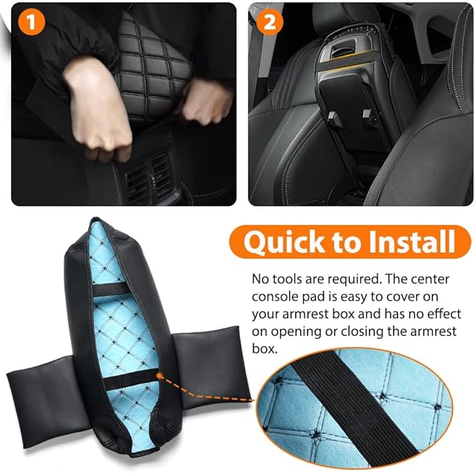 Autorder Center Console Cover for 2011-2019 2020 2021 Jeep Grand Cherokee Accessories Armrest Cover Anti-Scratch Middle Console Pad Leather Armrest Protector