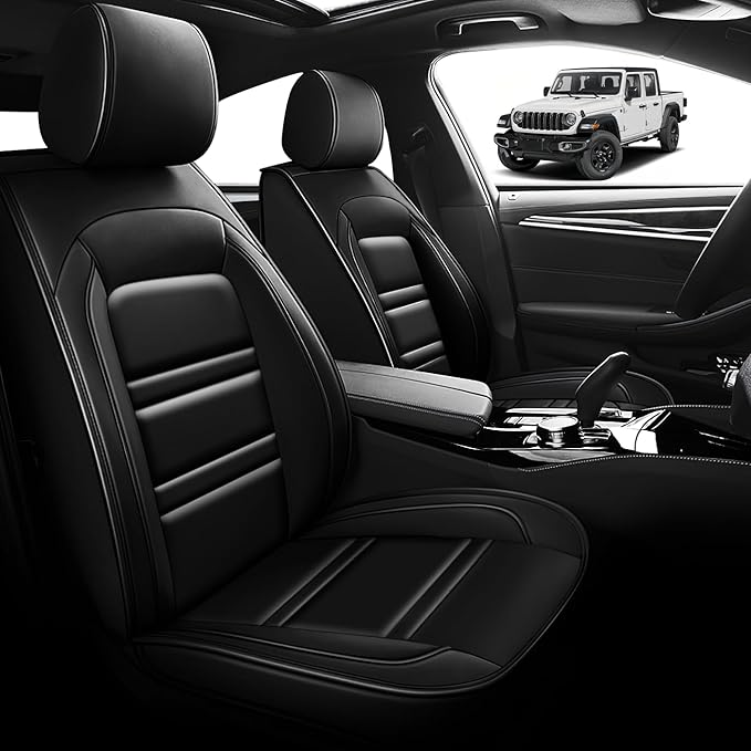 Seat Cover for JP Gladiator 2020-2025 | Car Seat Covers Front Seats, Waterproof Seat Protectors, Automotive Front Seat Covers (Front Seat, Black)