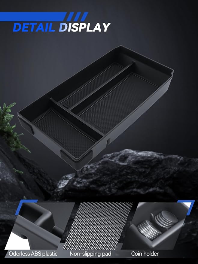for Benz G-Class Center Console Organizer Benz G-Class G500/G350/W463/W464 2018-2024 Accessories Armrest Tray Middle Storage Box Insert Container Durable ABS Plastic