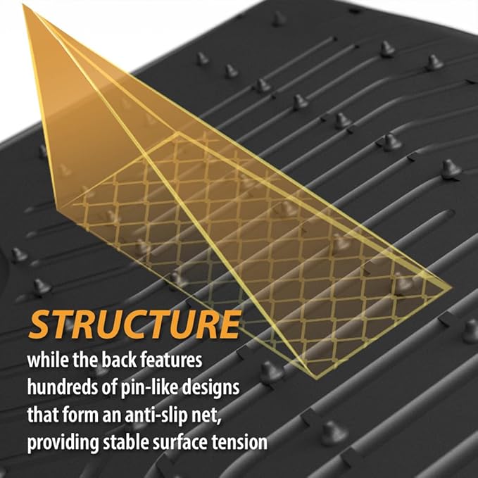 TPE Floor Mats Cargo Liners Compatible with Audi Q7 2017-2025/ Fit Audi SQ7 2020-2025/Fit Audi Q8 2019-2025,All-Weather Protection