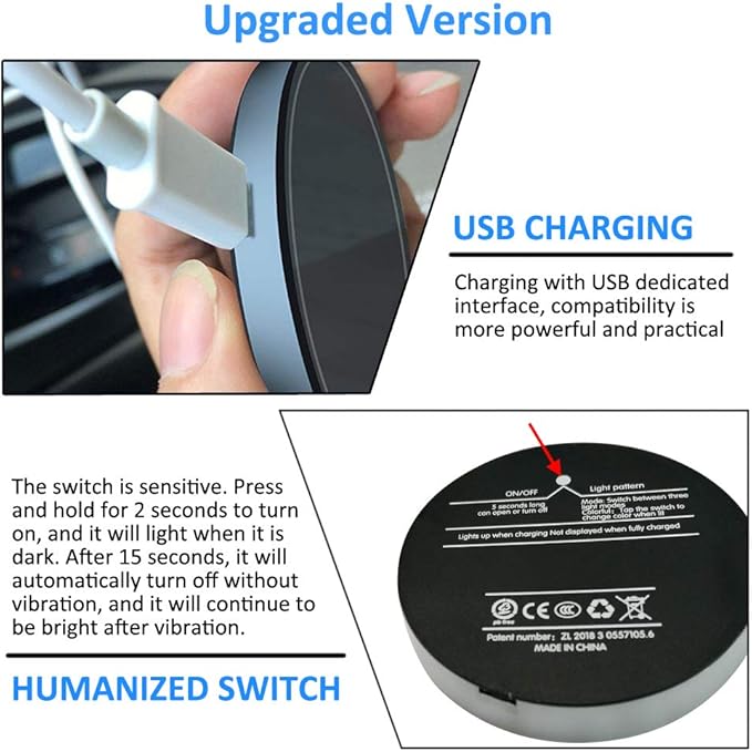 ACODABLEM 2 Pack LED Cup Holder Lights, Dog Paw Car Coaster with 7 Colors Changing USB Charging Mat, Luminescent Cup Pad Interior Atmosphere Lamp Decoration Light (Multi)