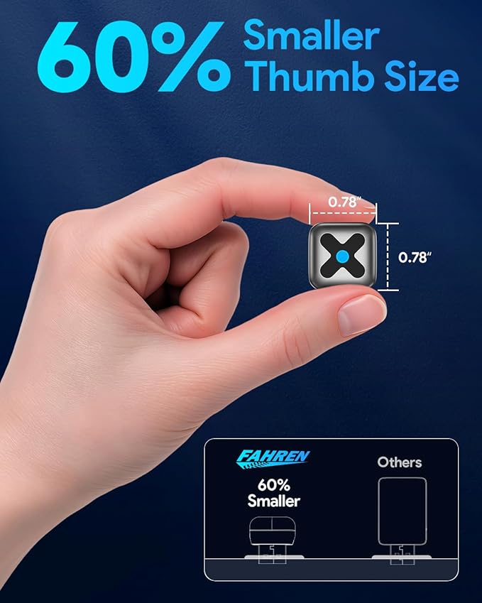 FAHREN Ultra Mini Android Auto & CarPlay Wireless Adapter, Latest A9 Chip 5.8GHZ WiFi, 5.4 Bluetooth, 3-5s Auto Connect, USB-C/USB-A/Extension Cable, Compatible with iOS10+, Android 10+, CE/ROHS/FCC