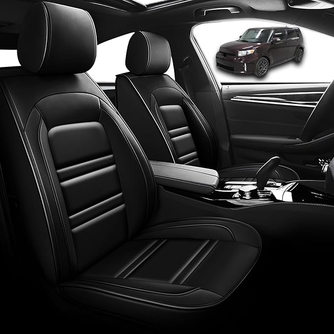 Seat Cover for Scion xb 2004-2015 | Car Seat Covers Front Seats, Waterproof Seat Protectors, Automotive Front Seat Covers (Front Seat, Black)