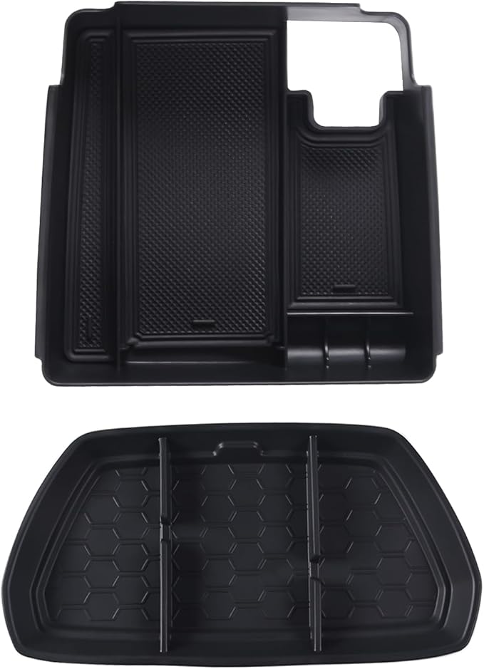 Aunginsy Center Console Organizer Tray Kit Compatible with Nissan Frontier 2022 2023 2024 Pickup Truck Armrest Storage Box & Dashboard Table Tray Storage Box Phone Holder Insert Non-Slip Accessories