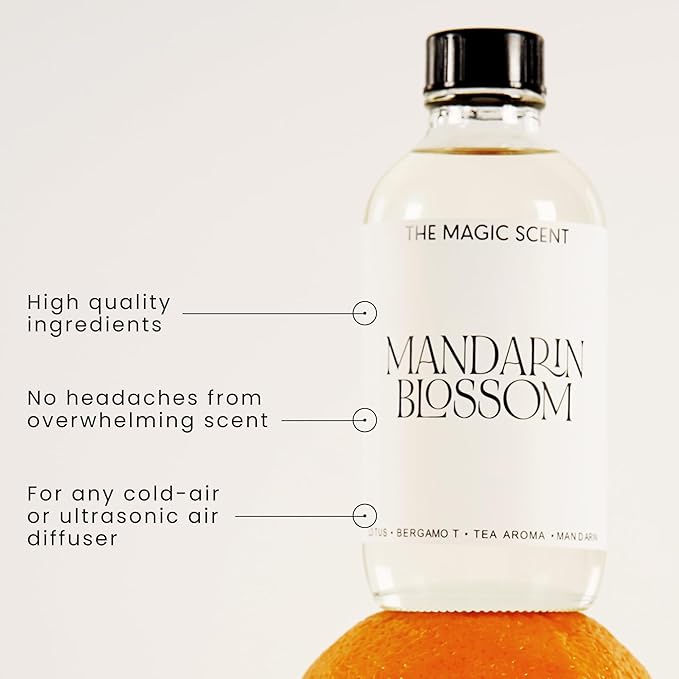 The Magic Scent Mandarin Blossom Diffuser Oil - Hotel & Home Luxury Scents Inspired by St. Regis Hotel, Maldives - Diffuser Oil Scents for Home Designed for Use in All Diffusers - 16.9 fl oz, 500 mL