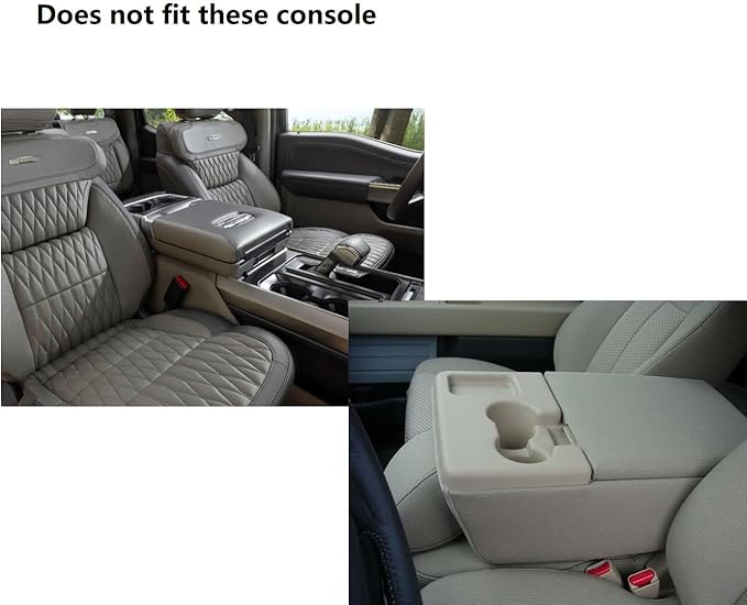 1.5mm Neoprene Console Cover for Ford F150 F250 F350 F450 Expedition - Armrest Protector, Sweat & Pet Resistant