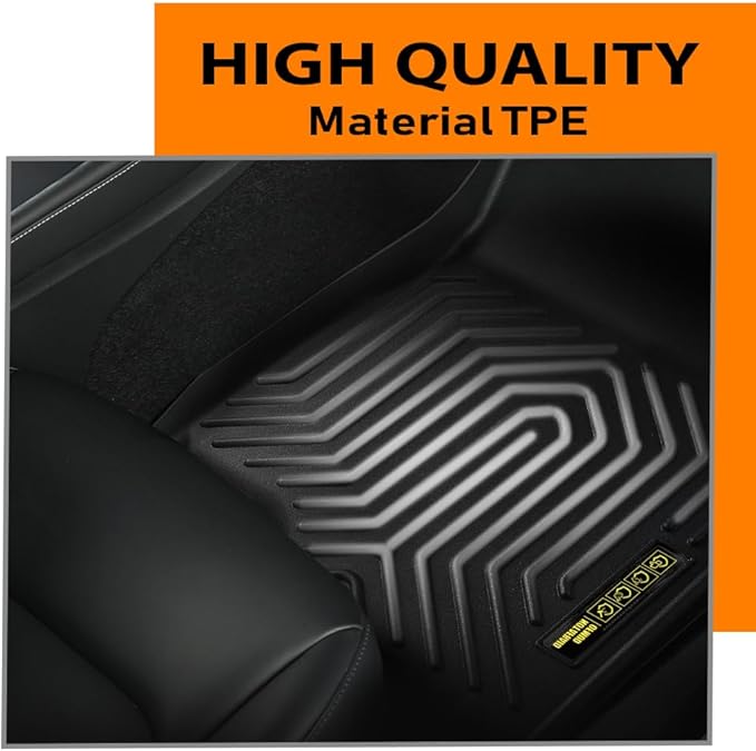 ANDPLAY TPE Floor Mats Liners Compatible with Tesla Model Y 2020-2024 5 seat (NOT for 7 SEAT) All Weather Protection Black Floor Liners alfombras para carro