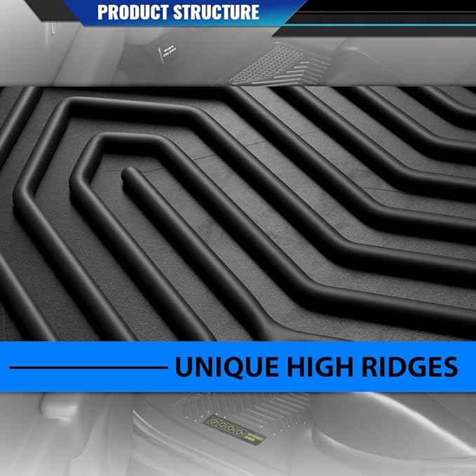 DOTCOM TPE Floor Mats Fit Honda CRV 2023 2024 2025(Include Hybird) Floor Liners, All Weather Custom Fit Protection 1st & 2nd & 3rd Row Truck Mats Cargo Liner Accessories,alfombras para carro 4PCS