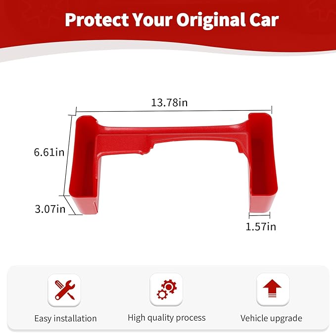 RT-TCZ for Jeep JL Shifter Storage Tray, Center Console Side Pocket for Jeep Wrangler JL JLU Gladiator JT 2018 up Red Interior Accessories