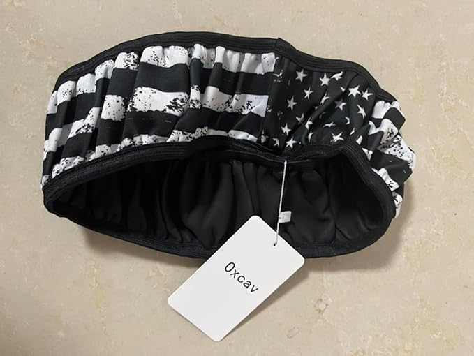 American Flag Steering Wheel Cover with 2 Car Coasters Non Slip Neoprene for Women Men Universal 15 Inch