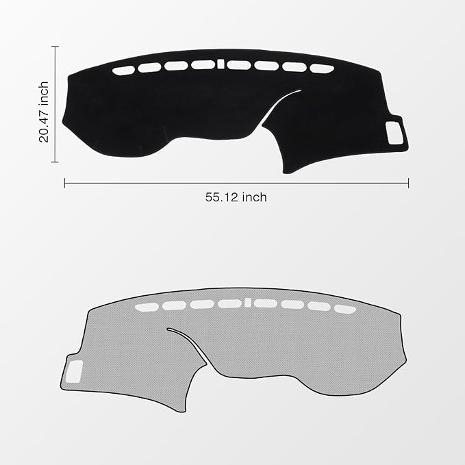 KUST Car Dash Cover for Honda Accord 2013 2014 2015 2016 2017 (LX, Sport, EX, EX-L, & Touring) Polyester Dashboard Cover Non-Slip Center Console Dash Cover Accessories for Honda Accord No Glare Black