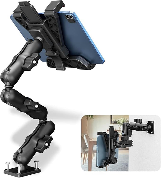 OHLPRO Heavy Duty Tablet Holder for Truck, iPad Holder for Car Drill Base, 360°Adjustable 3-Stage Arm Car Mount for All 7" - 11.5" iPad Pro,Mini,Samsung Tab, Nexus, Great for Desks, Wall, Businesses