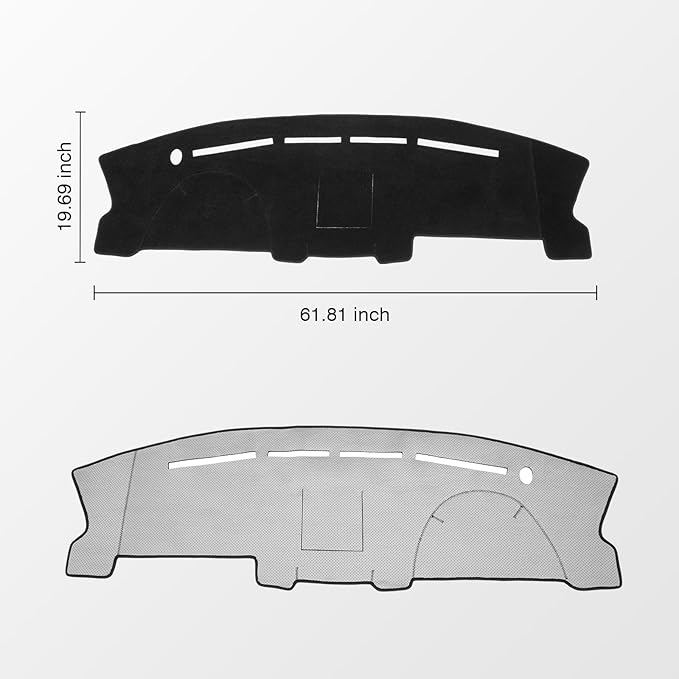 KUST Car Dash Cover for Ford F-150 2004-2006 2007 2008(XL, STX, XLT, FX4, Lariat) Left Hand Driving Polyester Dashboard Cover Non-Slip Interior Accessories for F150 Sunshade No Glare Black