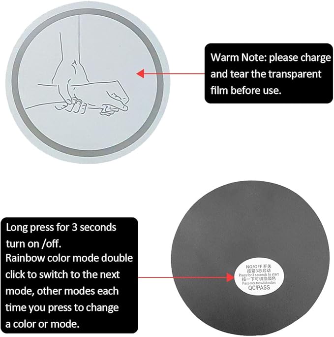 2PCS LED Cup Holder Lights for Car,7 Colors Changing USB Charging Cup Holder Insert Coasters,LED Car Coasters,Luminescent Cup Pad Interior Atmosphere Lamp Decoration Light