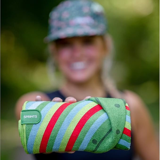 Sprints Athletic Running Towel, Full-Sized, Car Seat Cover - Moisture Wicking (Pickles)