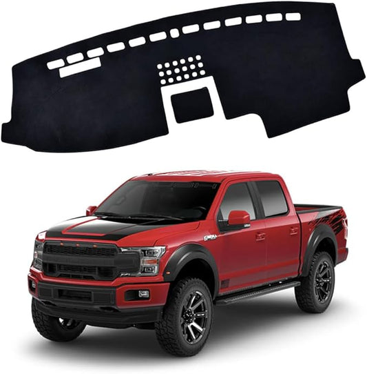 XITER Polyester Dashboard Cover Mat Carpet Dash Nonslip Sun Shade Mat Compatible For Ford 2015-2020 F150.