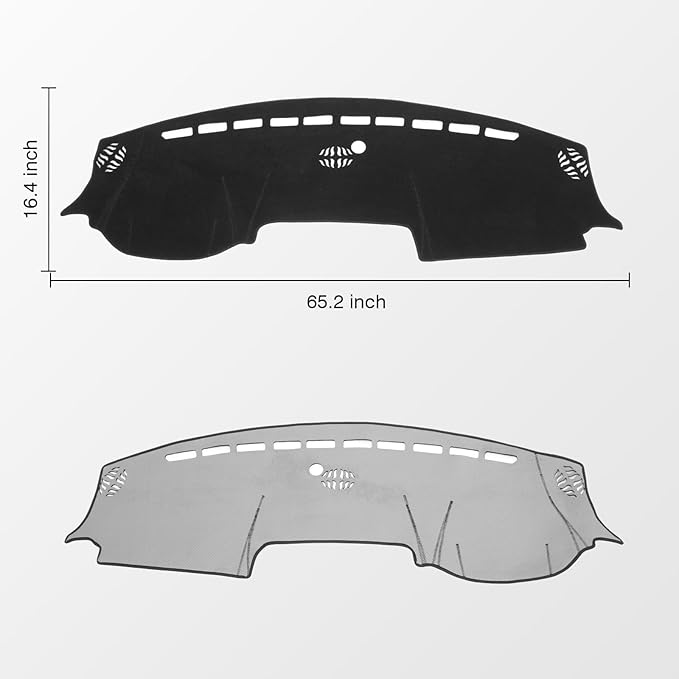 KUST Car Dash Cover for Dodge RAM 1500 2500 3500 2019-2024 2025 2026 Non-Slip Interior for Dodge RAM Accessories Dashboard Cover Custom Fit Dash Mat Sunshade Windshield Glare Black