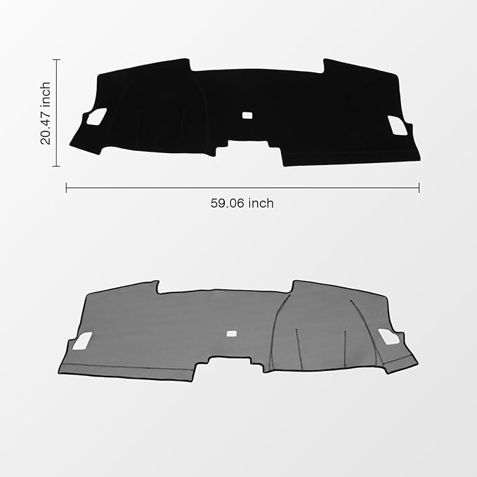 KUST Car Dash Cover for Honda CRV CR-V 2023 2024 2025 2026 (EX, EX-L, Sport, Sport Touring) (Without HUD) Non-Slip Dashboard Cover Polyester Interior for CRV Accessories Sunshade No Glare Black