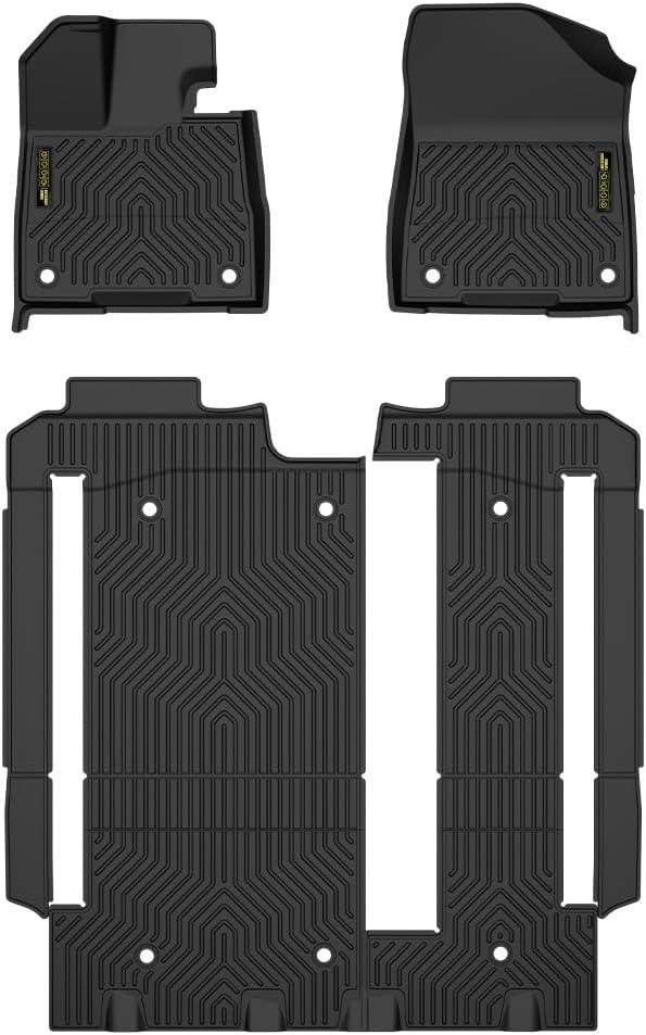 DOTCOM TPE Floor Mats Fit Toyota Sienna 2021-2025 (Only for 8 Seat),All Weather Custom Fit Full Cover Protection 1st & 2nd & 3rd Row Truck Mats Cargo Liner Accessories,alfombras para carro 3PCS