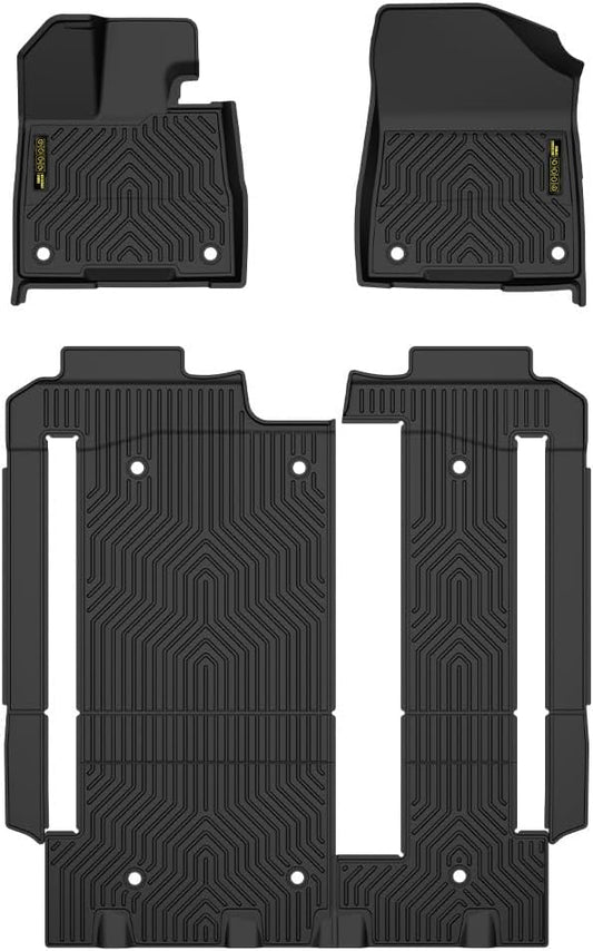 DOTCOM TPE Floor Mats Fit Toyota Sienna 2021-2025 (Only for 8 Seat),All Weather Custom Fit Full Cover Protection 1st & 2nd & 3rd Row Truck Mats Cargo Liner Accessories,alfombras para carro 3PCS