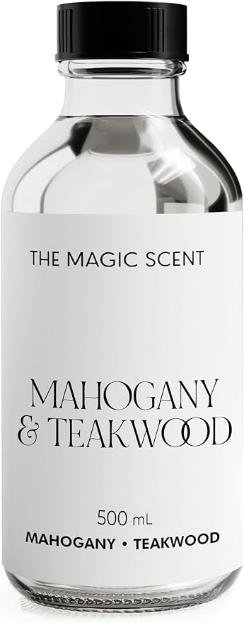 The Magic Scent Mahogany & Teakwood Diffuser Oil - Hotel & Home Luxury Scents Inspired by Abercrombie & Fitch - Diffuser Oil Scents for Home Designed for Use in All Diffusers - 16.9 fl oz, 500 mL