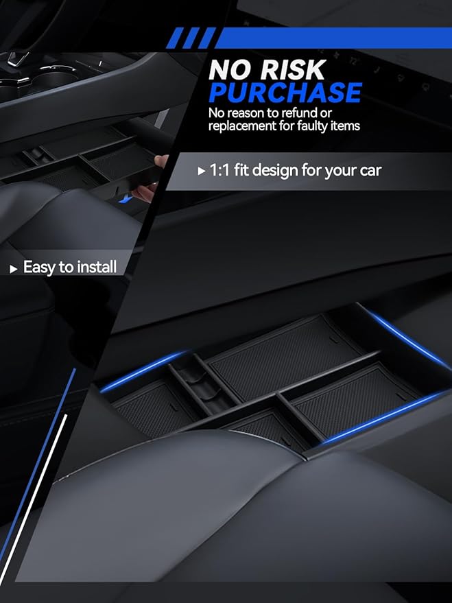 for Nissan Rogue Center Console Organizer Nissan Rogue T33 S, SV, SL and Platinum 2021-2024 Accessories Armrest Tray Middle Storage Box Insert Container Durable ABS Plastic