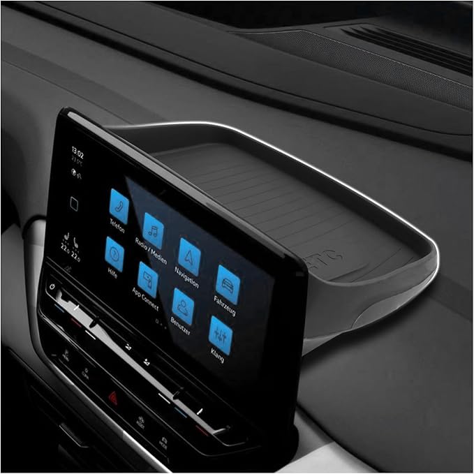 SXCY for 2025 VW ID.4 Dashboard Organizer Tray for 2020-2025 Volkswagen ID.4 Accessories Screen Back Console Tray 2022 2023 2024 2025 VW ID.4 Behind Dash Console Organizer