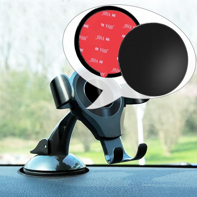 4 Pack 80mm Black Adhesive Dashboard Pad Mounting Disk, Mounting Disk for Suction Cup, Dash Mount Pad, 3.15 Inch Universal Suction Cup Adhesive Disc for GPS, Smartphones, Car Cameras