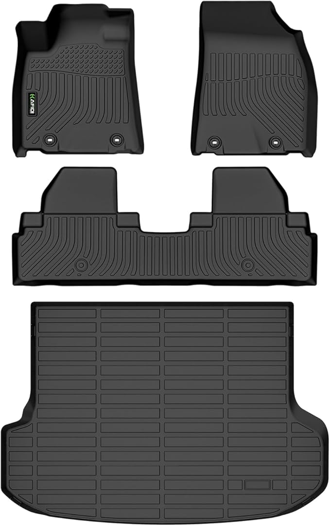 All Weather Car Floor Mats & Cargo Liner for 2010-2015 RX RX350 RX450h Custom Fit Full Set Accessories - Black