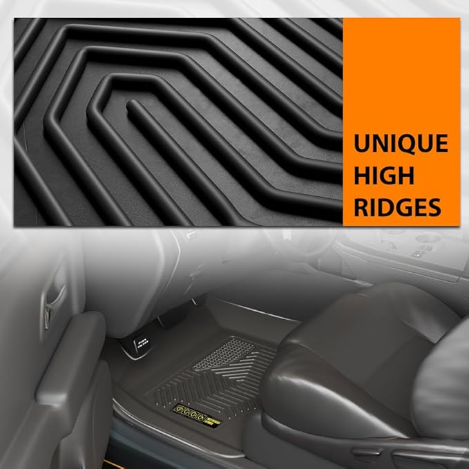 ANDPLAY TPE Floor Mats Liners Compatible with Tesla Model 3 2017-2023 Sept Old Style Not Fit 2023 Oct-2024 New Model All Weather Protection Black Floor Liners alfombras para carro